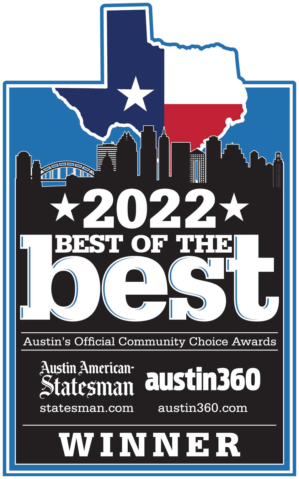 Best Assisted Living Facility Austin Texas 2022 award badge
